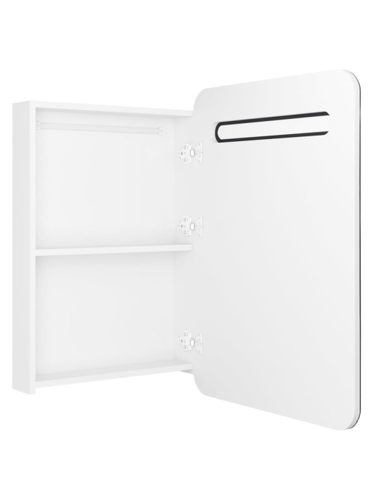 LED koupelnová skříňka se zrcadlem zářivě bílá 60 x 11 x 80 cm