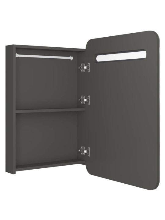 Led koupelnová skříňka se zrcadlem antracitová 60 x 11 x 80 cm