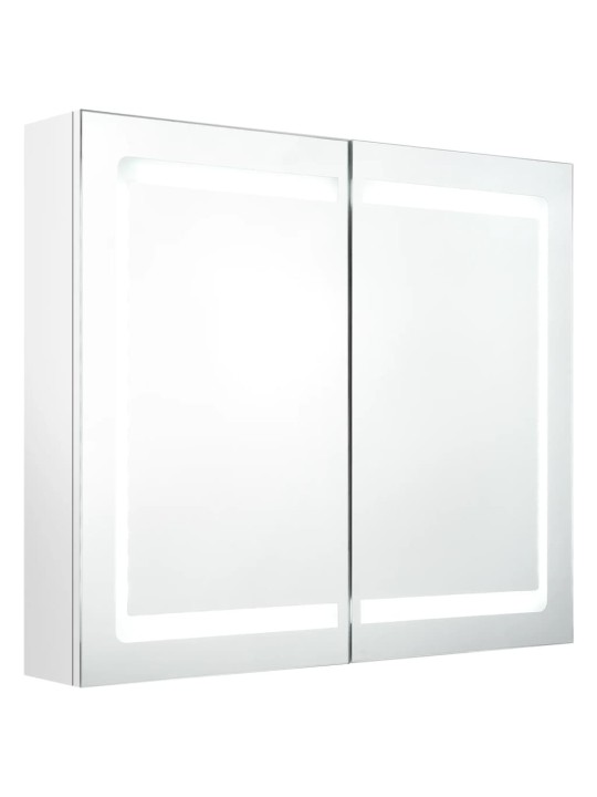 LED koupelnová skříňka se zrcadlem zářivě bílá 80 x 12 x 68 cm