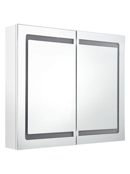 LED koupelnová skříňka se zrcadlem zářivě bílá 80 x 12 x 68 cm