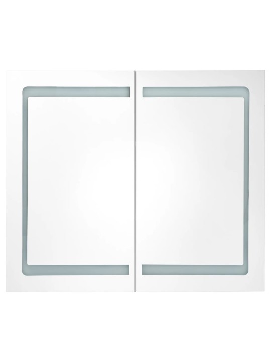 LED koupelnová skříňka se zrcadlem zářivě bílá 80 x 12 x 68 cm
