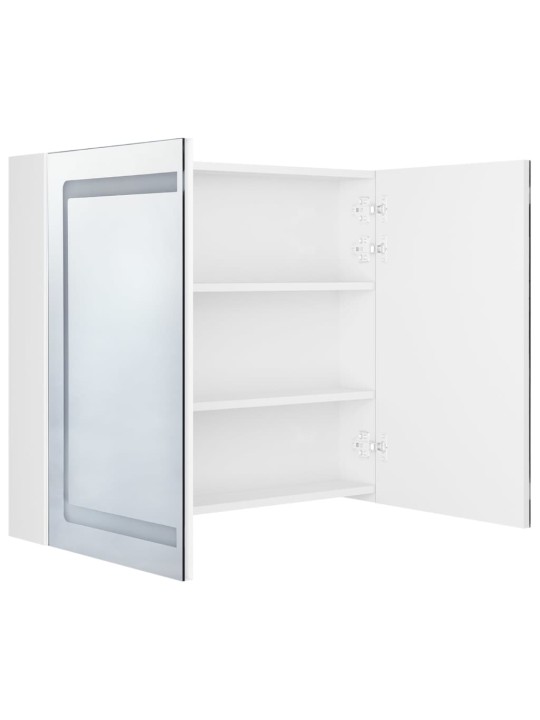 LED koupelnová skříňka se zrcadlem zářivě bílá 80 x 12 x 68 cm