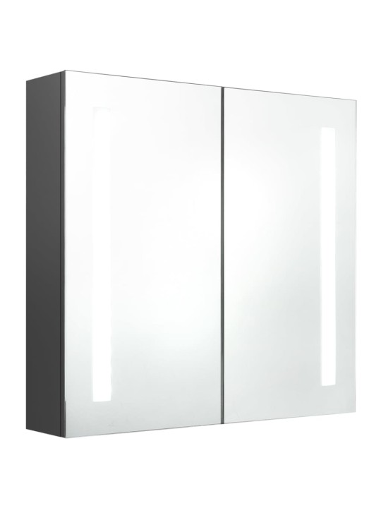 LED koupelnová skříňka se zrcadlem šedá 62 x 14 x 60 cm
