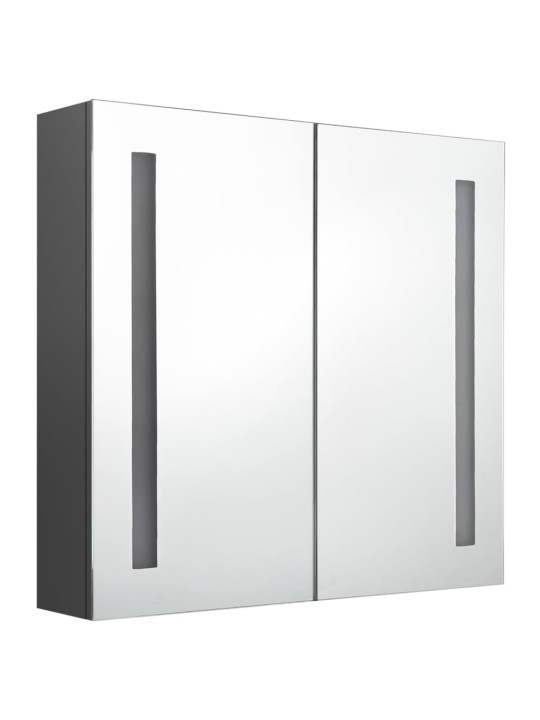 LED koupelnová skříňka se zrcadlem šedá 62 x 14 x 60 cm
