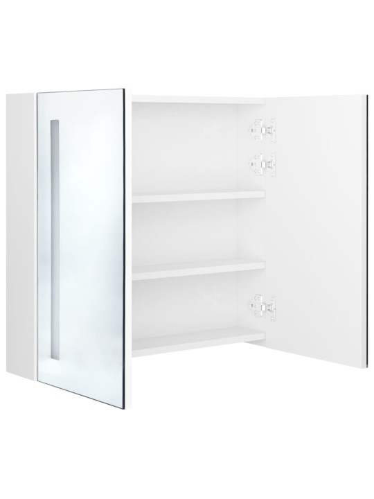 LED koupelnová skříňka se zrcadlem zářivě bílá 62 x 14 x 60 cm