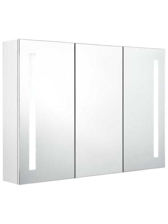 LED koupelnová skříňka se zrcadlem 89 x 14 x 62 cm zářivě bílá