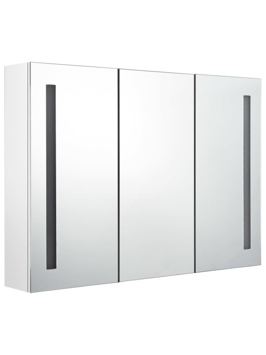 LED koupelnová skříňka se zrcadlem 89 x 14 x 62 cm zářivě bílá
