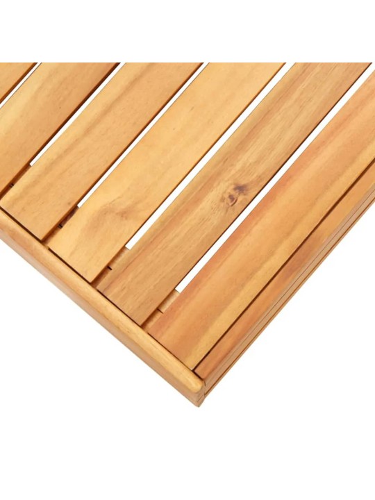 Set zahradního stolu a podnožky s poduškou masivní akácie