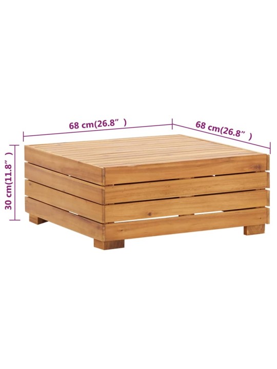 Set zahradního stolu a podnožky s poduškou masivní akácie