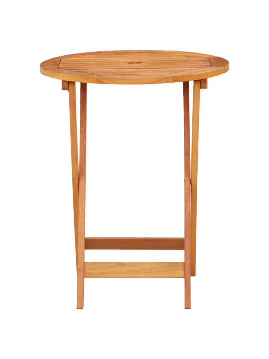 Skládací zahradní stůl Ø 60 x 75 cm masivní eukalyptové dřevo