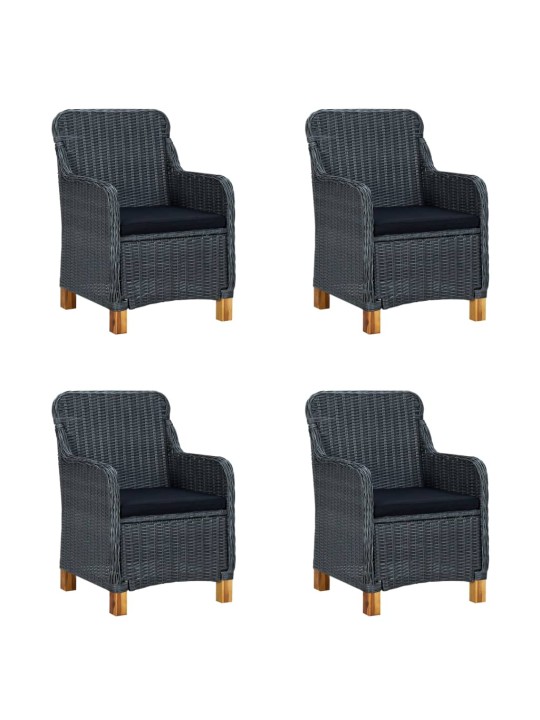5dílný zahradní jídelní set tmavě šedý