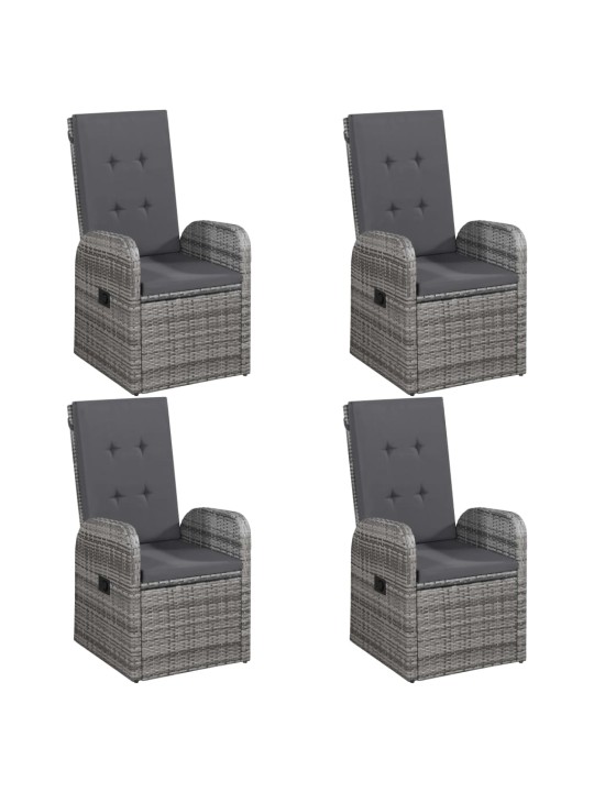7dílný zahradní jídelní set šedý