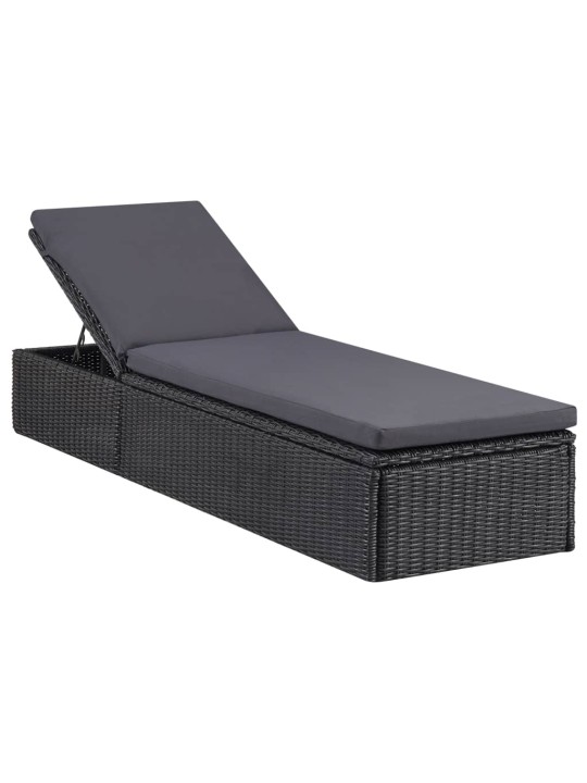9dílný zahradní jídelní set černý