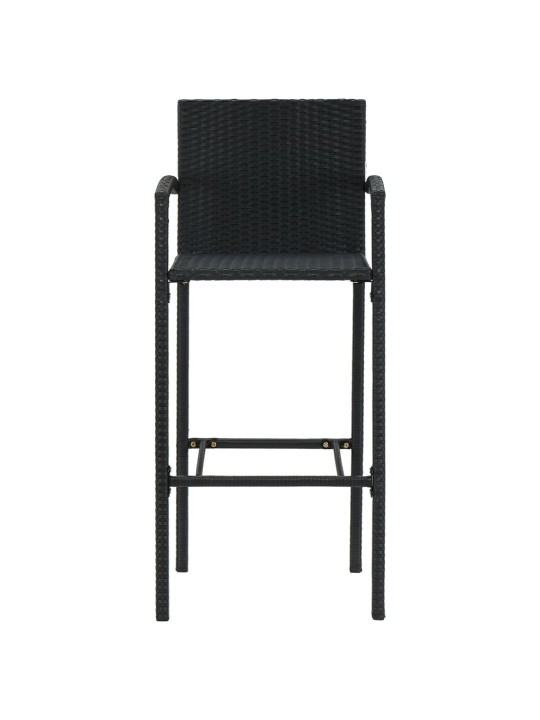 9dílný zahradní barový set černý