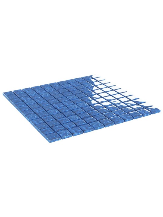 Mozaikové dlaždice 11 ks modré 30 x 30 cm sklo