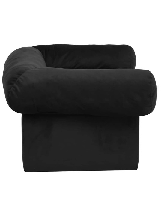 Pohovka pro psy se zásuvkou černá 75 x 50 x 38 cm plyš