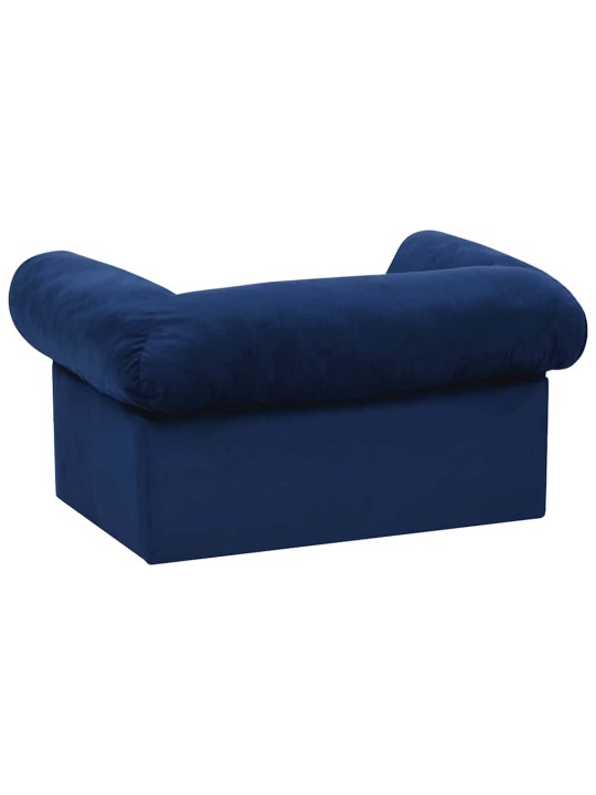 Pohovka pro psy se zásuvkou modrá 75 x 50 x 38 cm plyš