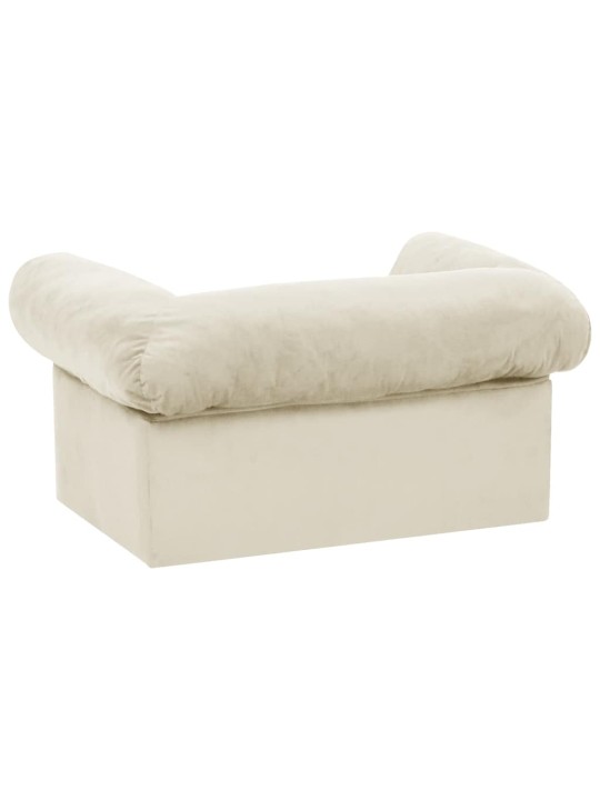 Pohovka pro psy se zásuvkou krémová 75 x 50 x 38 cm plyš