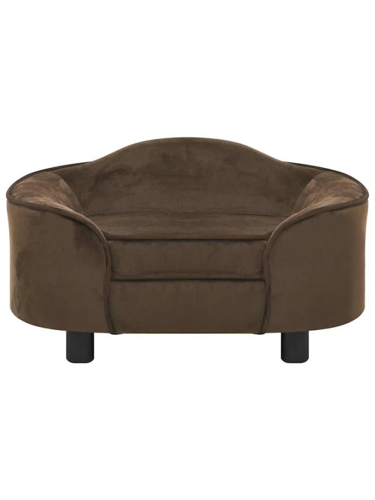 Pohovka pro psy hnědá 67 x 47 x 36 cm plyš