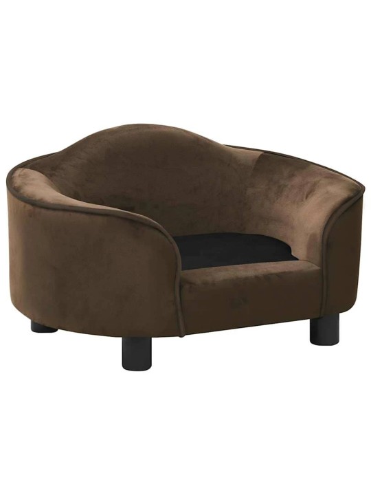 Pohovka pro psy hnědá 67 x 47 x 36 cm plyš