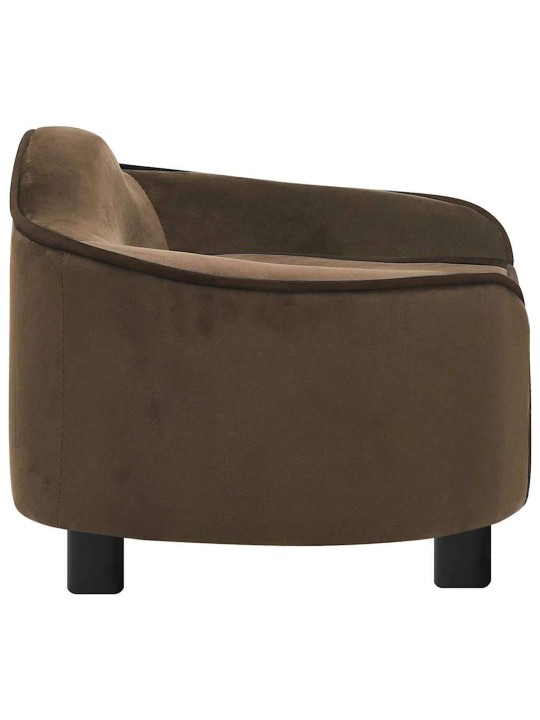 Pohovka pro psy hnědá 67 x 47 x 36 cm plyš