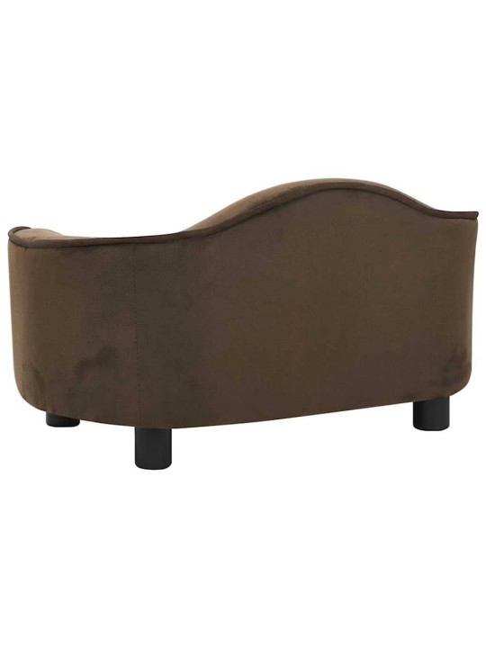 Pohovka pro psy hnědá 67 x 47 x 36 cm plyš