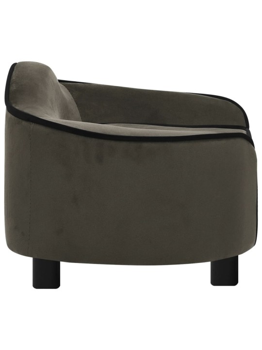 Pohovka pro psy tmavě šedá 67 x 47 x 36 cm plyš