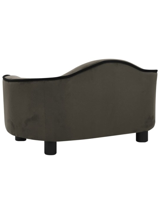 Pohovka pro psy tmavě šedá 67 x 47 x 36 cm plyš