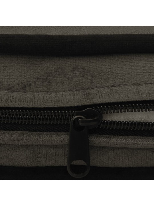 Pohovka pro psy tmavě šedá 67 x 47 x 36 cm plyš