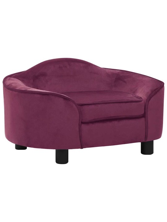 Pohovka pro psy vínová 67 x 47 x 36 cm plyš
