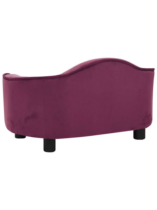Pohovka pro psy vínová 67 x 47 x 36 cm plyš