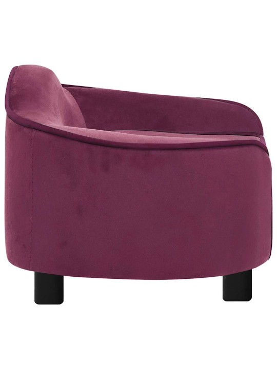 Pohovka pro psy vínová 67 x 47 x 36 cm plyš