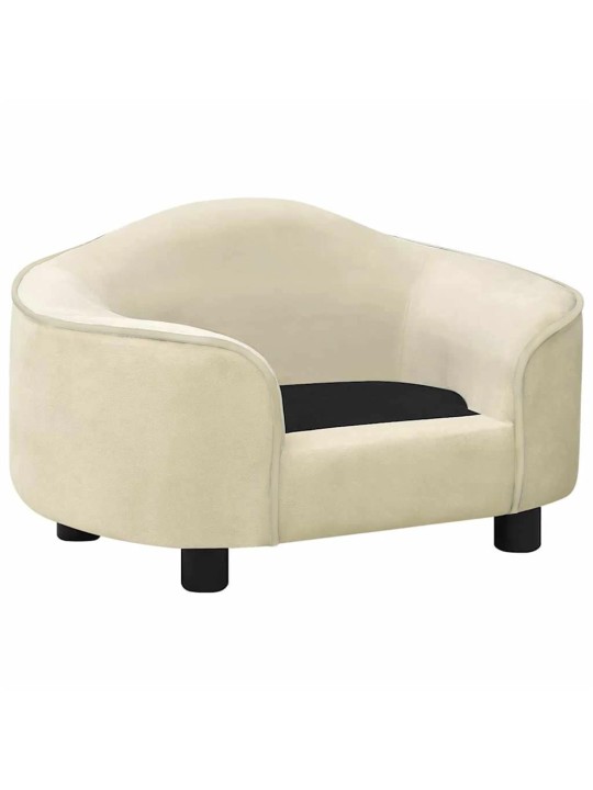 Pohovka pro psy krémová 67 x 47 x 36 cm plyš