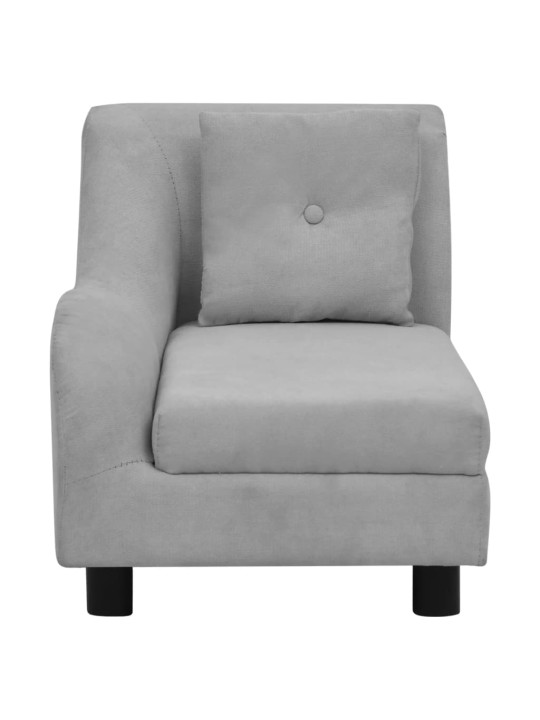 Pohovka pro psy s polštářem šedá 83 x 44 x 44 cm plyš