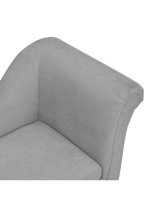 Pohovka pro psy s polštářem šedá 83 x 44 x 44 cm plyš