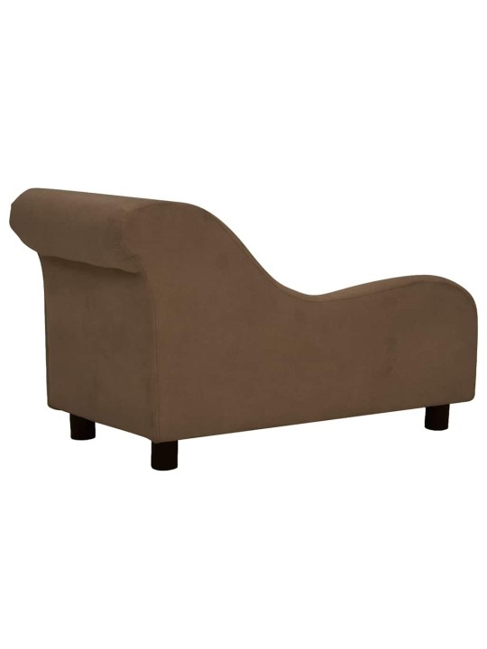 Pohovka pro psy s polštářem hnědá 83 x 44 x 44 cm plyš