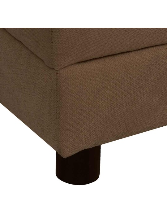 Pohovka pro psy s polštářem hnědá 83 x 44 x 44 cm plyš