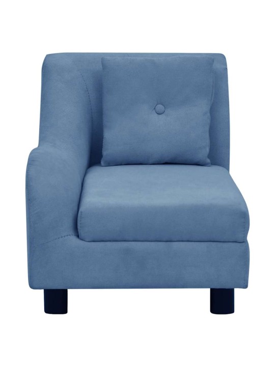 Pohovka pro psy s polštářem modrá 83 x 44 x 44 cm plyš