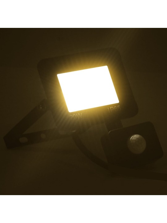 Led reflektor se senzorem 20 w teplé bílé světlo
