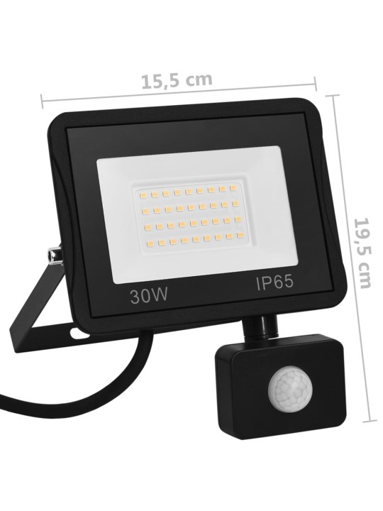 LED reflektor se senzorem 30 W teplé bílé světlo