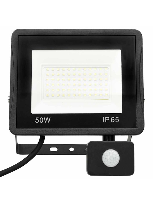 Led reflektor se senzorem 50 w teplé bílé světlo