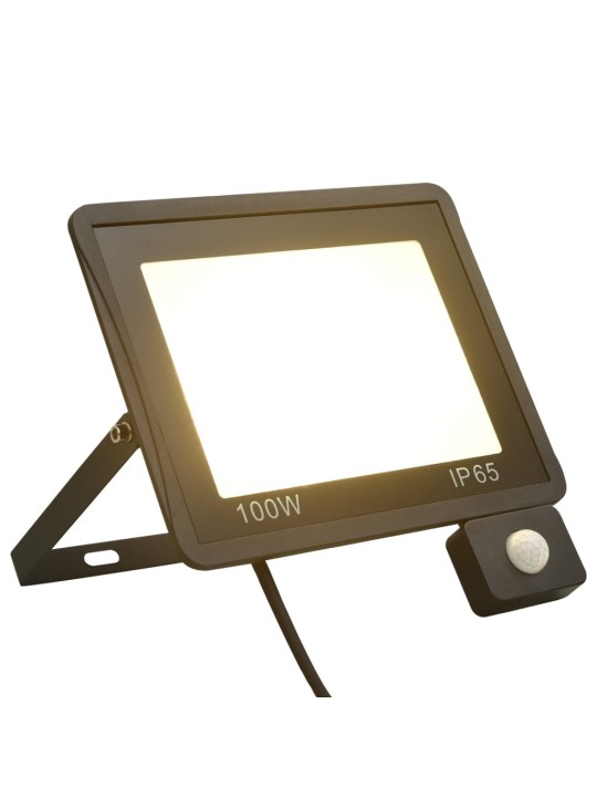 Led reflektor se senzorem 100 w teplé bílé světlo