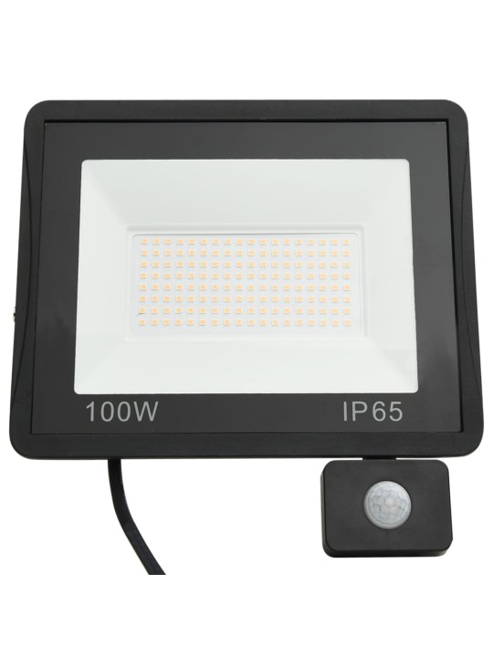Led reflektor se senzorem 100 w teplé bílé světlo