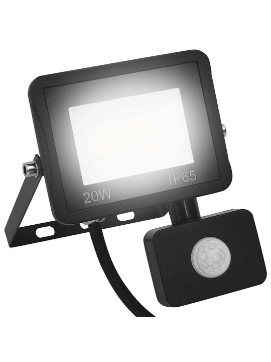 Led reflektor se senzorem 20 w studené bílé světlo
