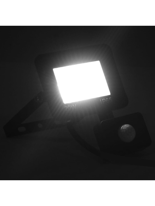 Led reflektor se senzorem 20 w studené bílé světlo