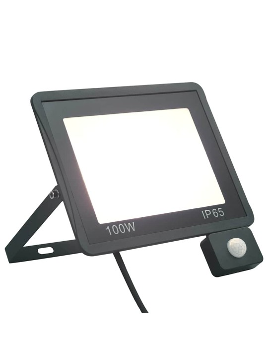 Led reflektor se senzorem 100 w studené bílé světlo