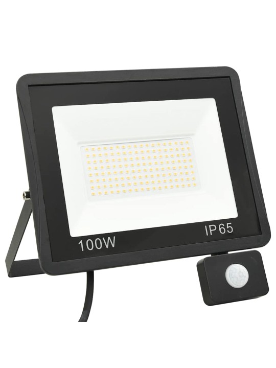 Led reflektor se senzorem 100 w studené bílé světlo