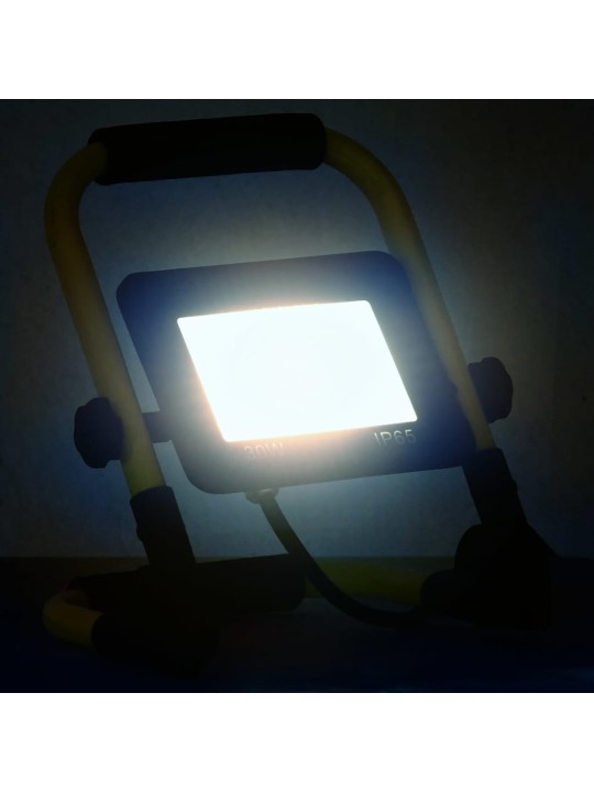 Led reflektor s rukojetí 30 w studené bílé světlo