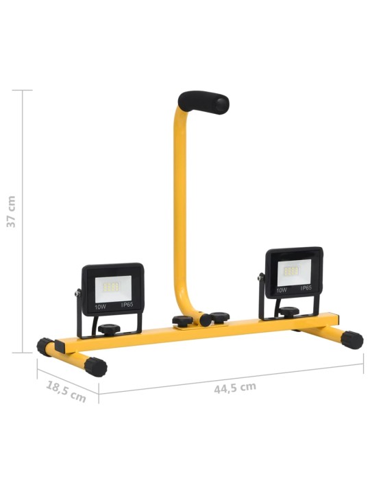 LED reflektor s rukojetí 2 x 10 W teplé bílé světlo