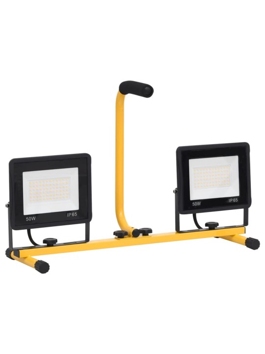 LED reflektor s rukojetí 2 x 50 W teplé bílé světlo